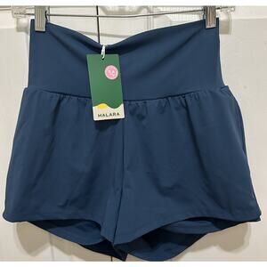 NWT Women's Blue Halara Athletic Shorts Size Medium Long